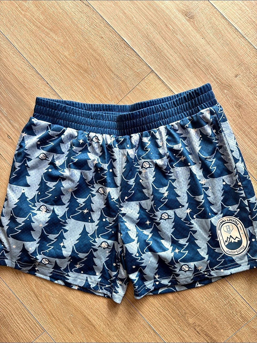 Baseball Lifestyle 101 adult winter theme athletic shorts - snowball szn collect